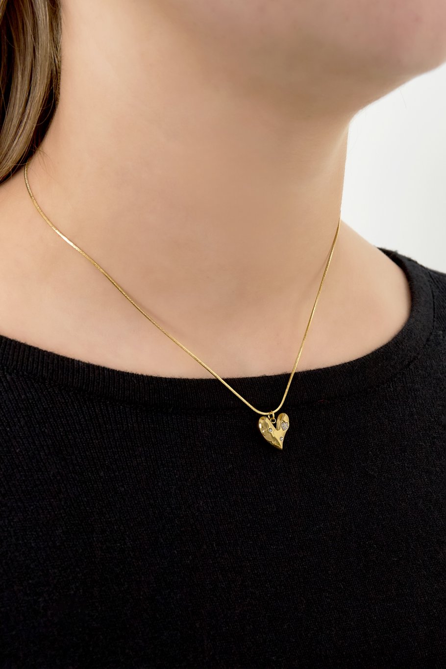 304S.steel Anhänger Halsketten Herz Casual Täglichen Einfache Serie frauen schmuck Bild2